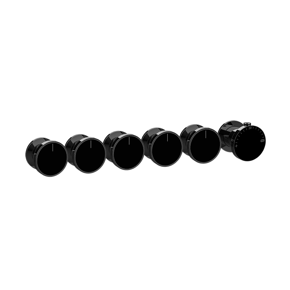 Gessi Shower Mixer 66340 in Black Metal Pvd