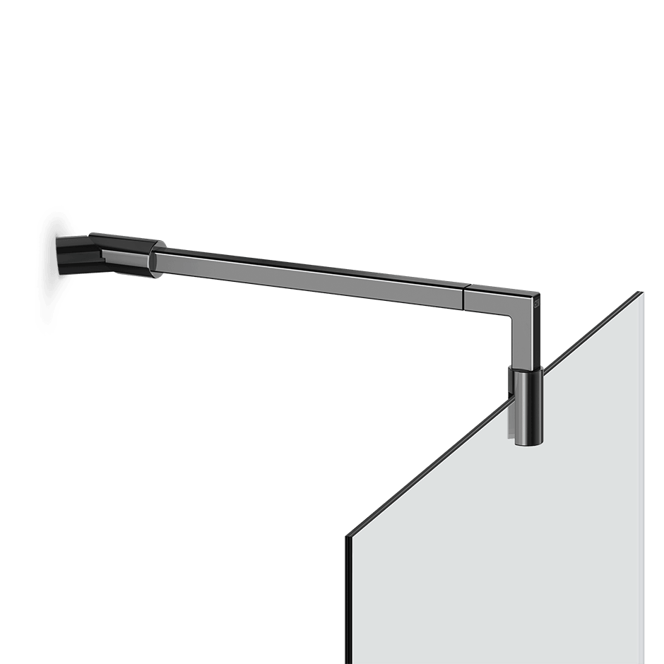 Gessi Glass Support Bar 67071 in Black Metal Pvd