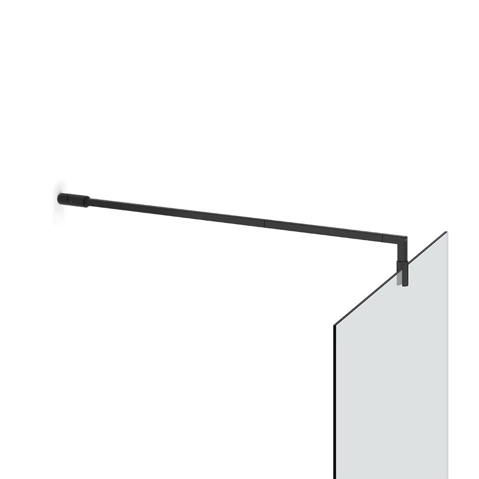 Gessi Glass Support Bar 67673 in Matte Black