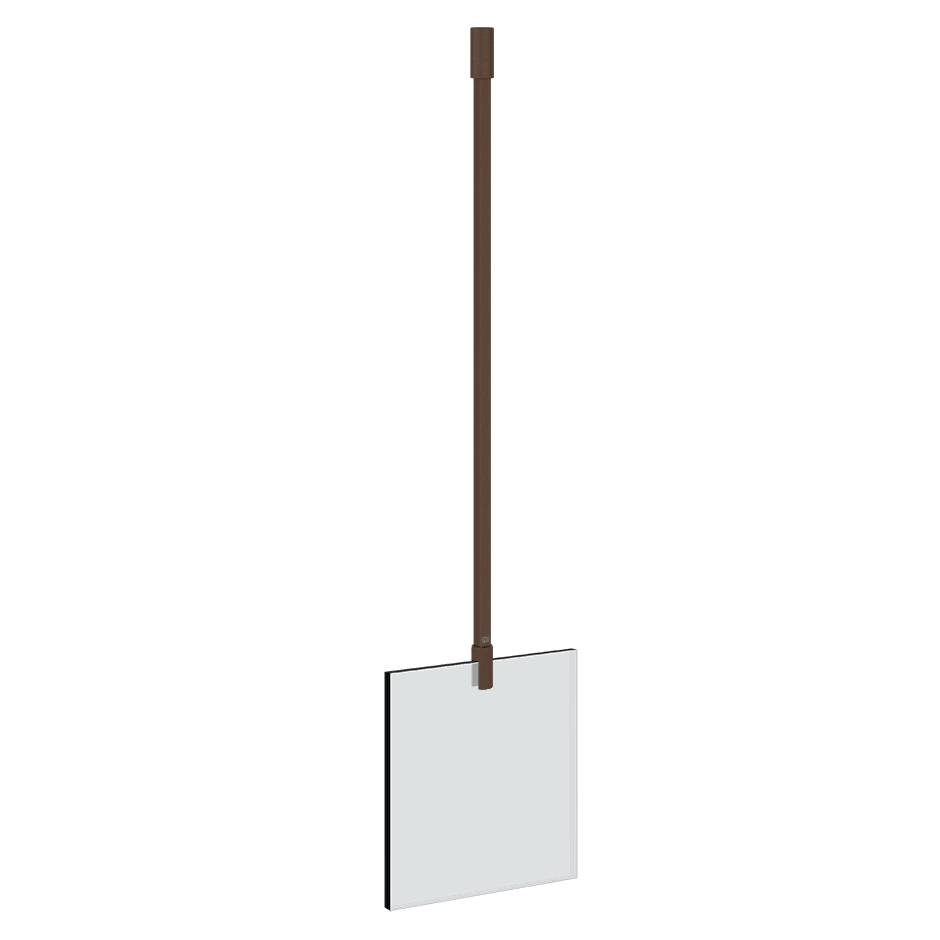 Gessi Glass Support Bar 67677 in Dark Bronze