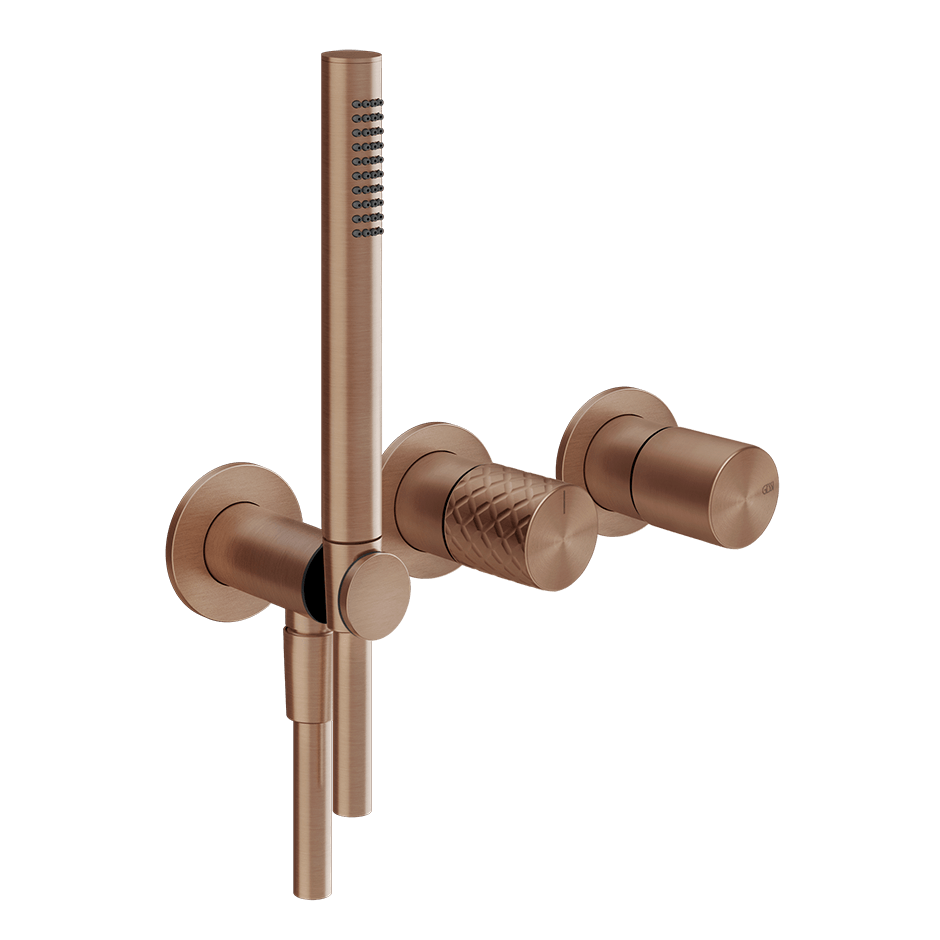 Gessi Shower Mixer 70138 in Copper Brushed Pvd