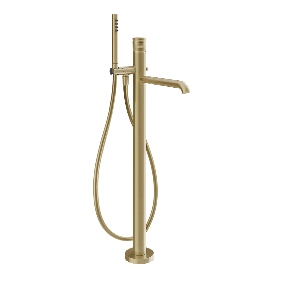 Gessi Bath Mixer 70328 in Brass Brushed Pvd