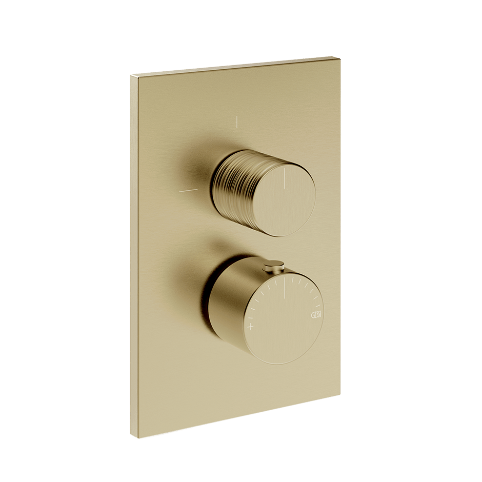 Gessi Shower Mixer 70339 in Brass Brushed Pvd
