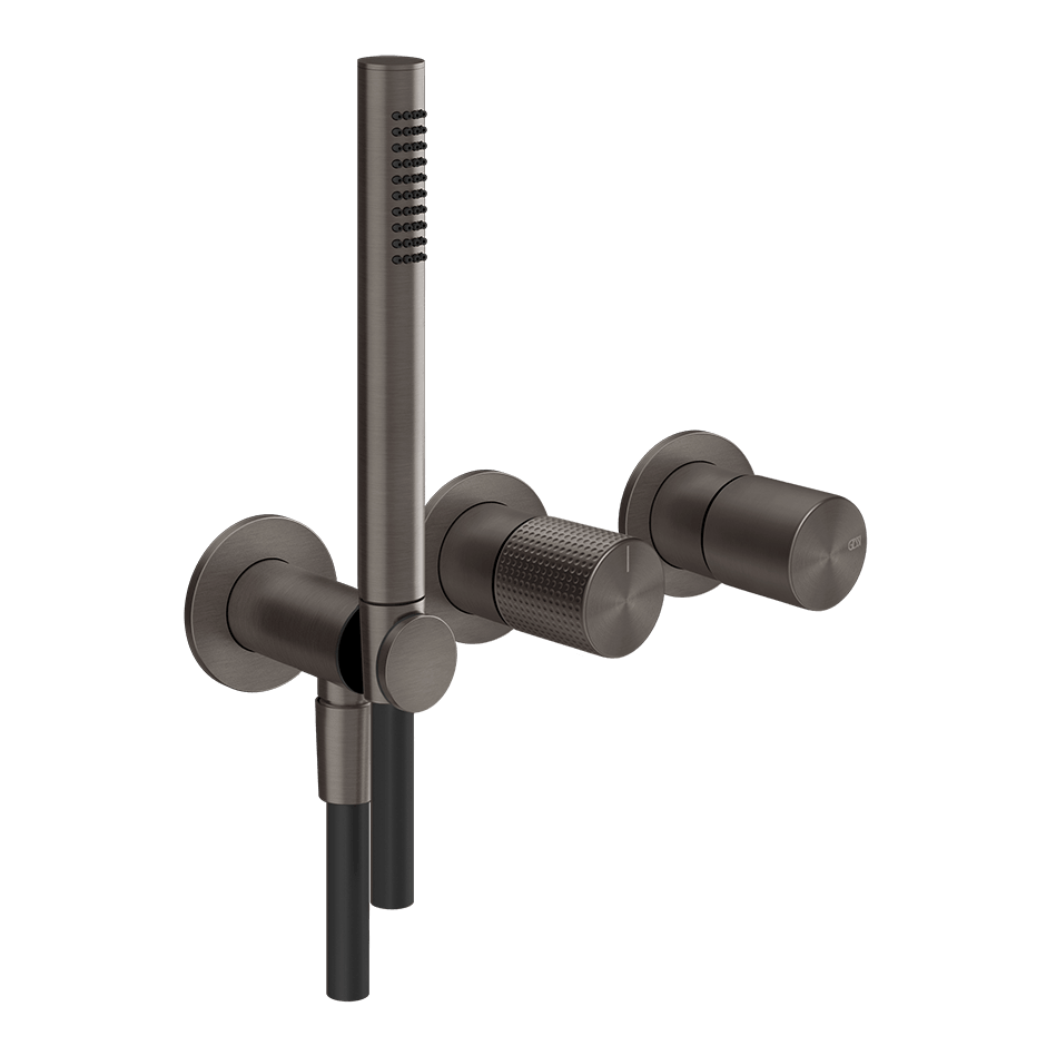 Gessi Shower Mixer 70438 in Black Metal Br. Pvd