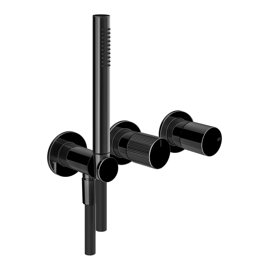 Gessi Shower Mixer 70538 in Black Metal Pvd