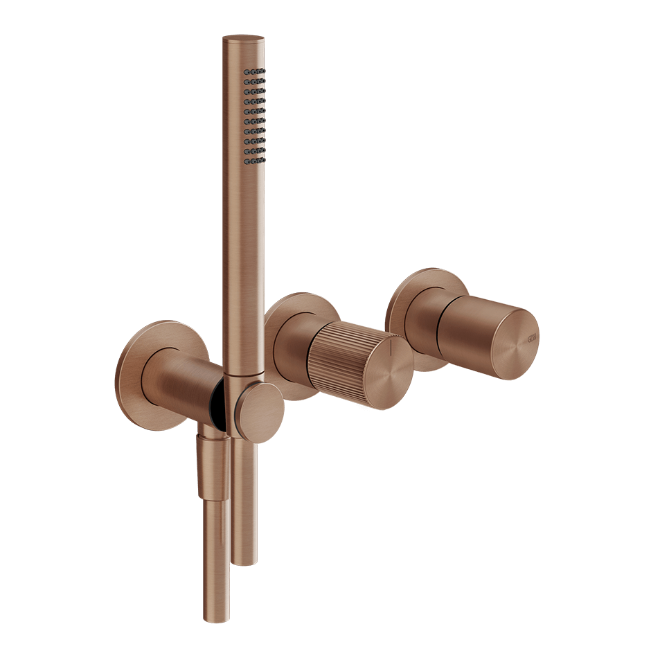 Gessi Shower Mixer 70538 in Copper Brushed Pvd