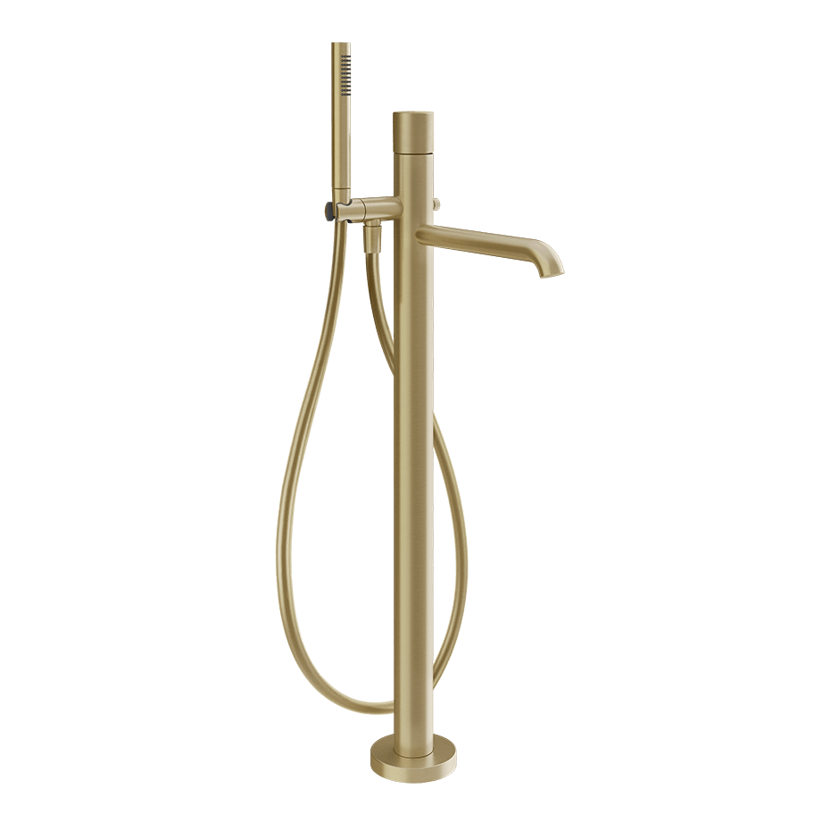 Gessi Bath Mixer 70628 in Brass Brushed Pvd