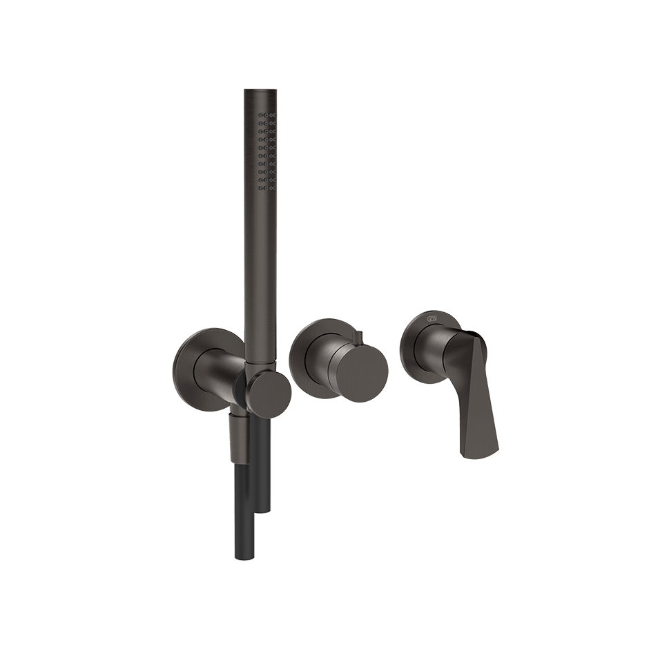 Gessi Shower Mixer 72036 in Black Metal Br. Pvd