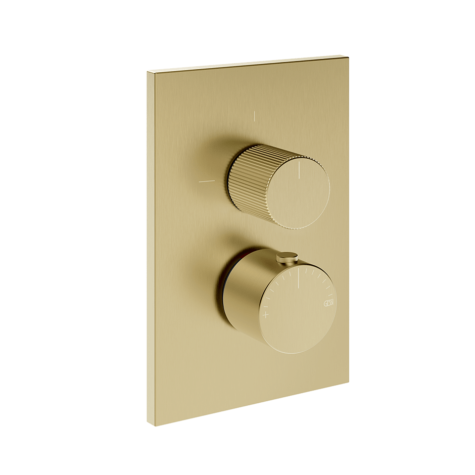 Gessi Shower Mixer 73537 in Brass Brushed Pvd