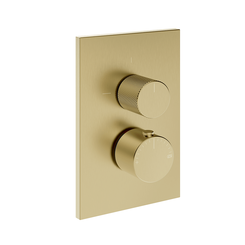 Gessi Shower Mixer 73633 in Brass Brushed Pvd