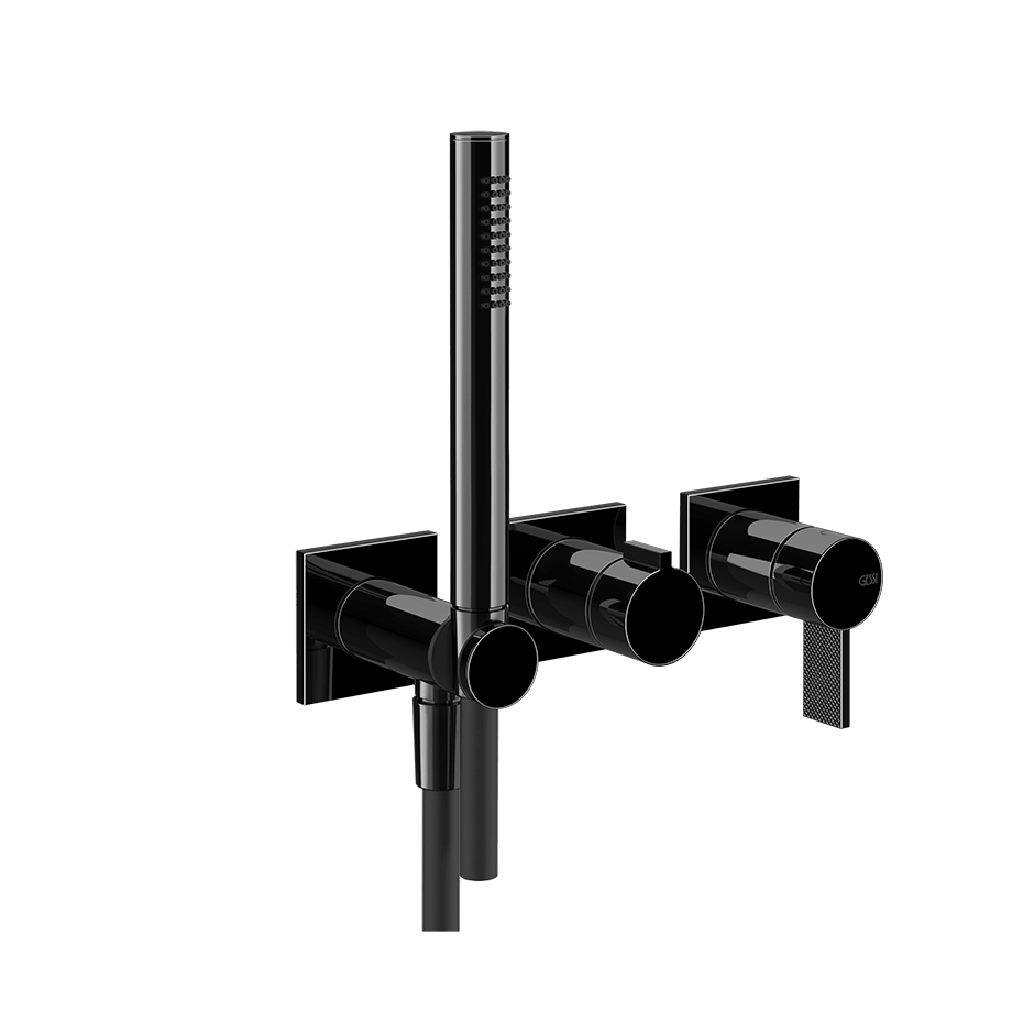 Gessi Shower Mixer 73636 in Black Metal Pvd