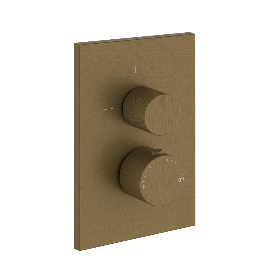 Gessi Shower Mixer 73637 in Antique Brass