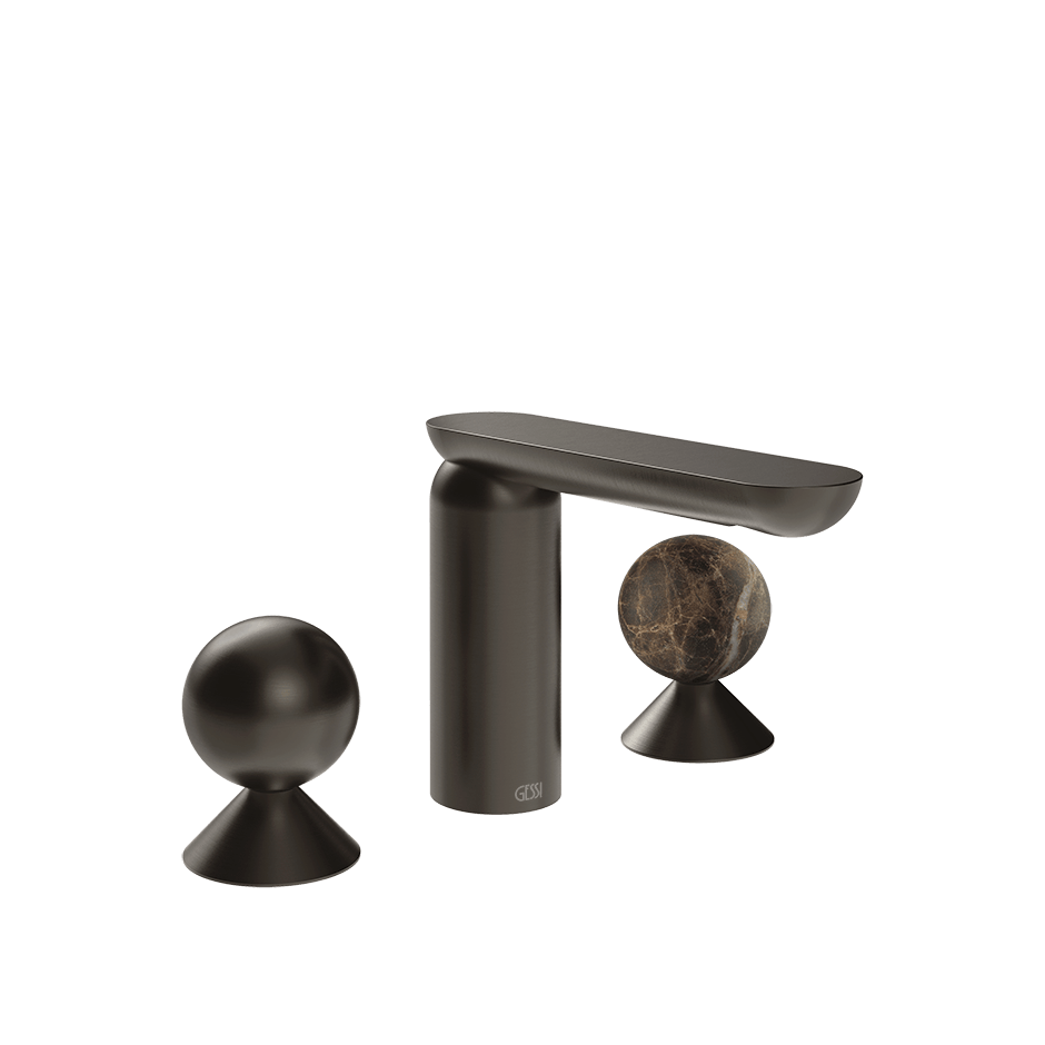 Gessi Washbasin Group 74015 in Black Metal Br. Pvd