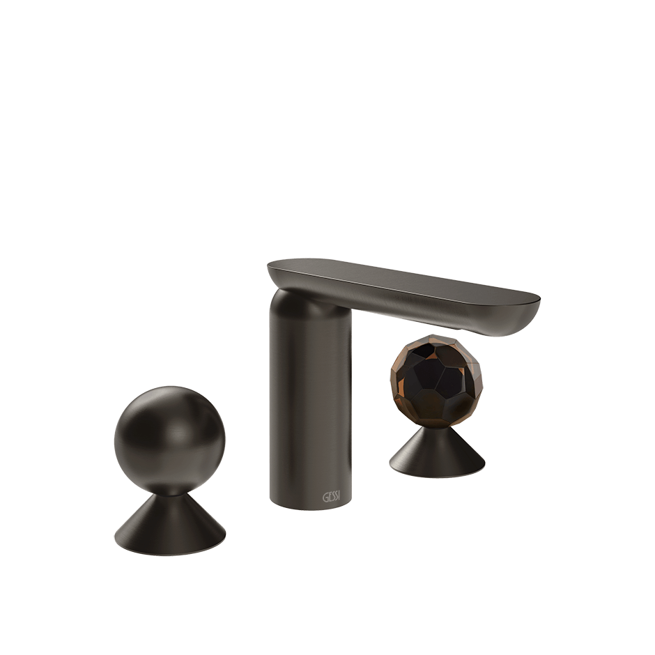 Gessi Washbasin Group 74025 in Black Metal Br. Pvd