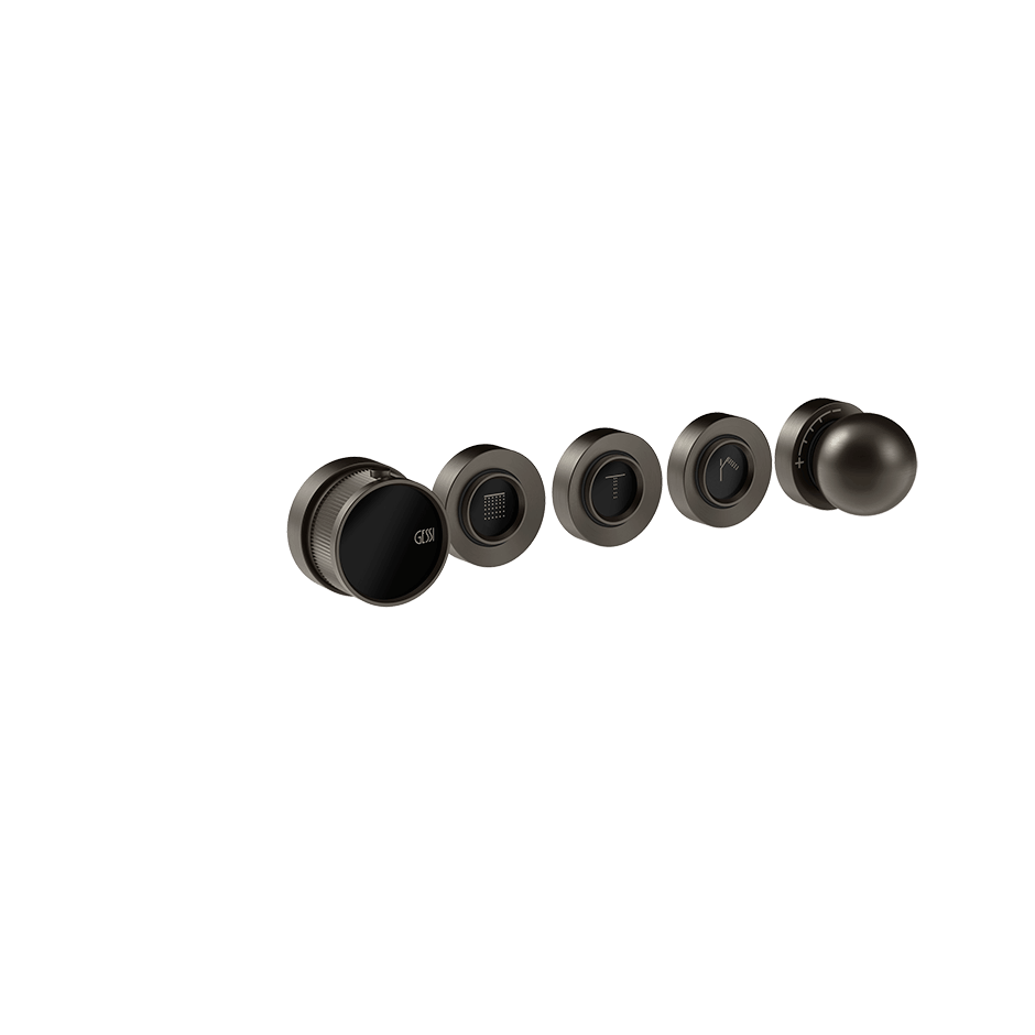 Gessi Shower Mixer 74034 in Black Metal Br. Pvd