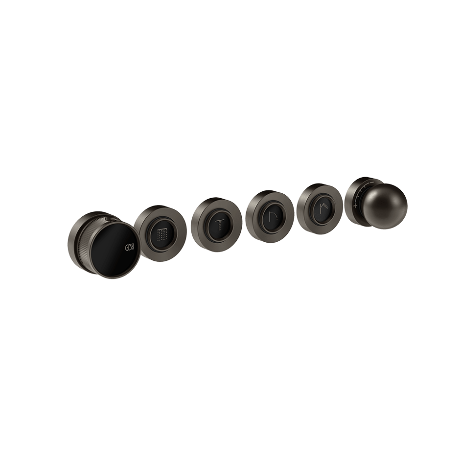 Gessi Shower Mixer 74036 in Black Metal Br. Pvd