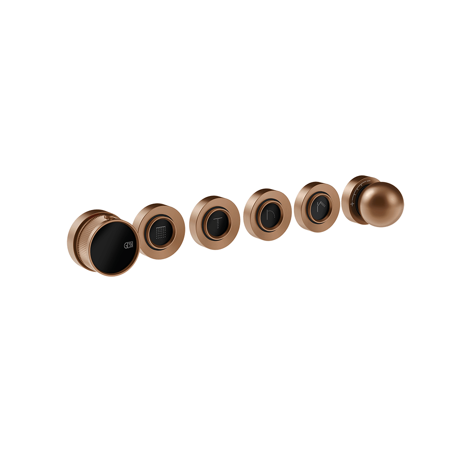 Gessi Shower Mixer 74036 in Copper Brushed Pvd