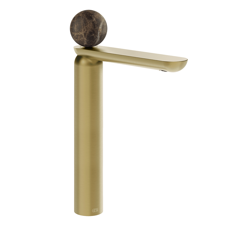Gessi Washbasin Mixer 74104 in Brass Brushed Pvd