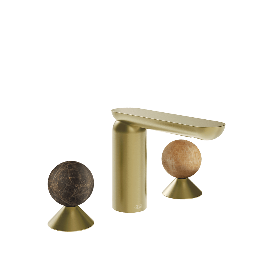 Gessi Washbasin Group 74135 in Brass Brushed Pvd