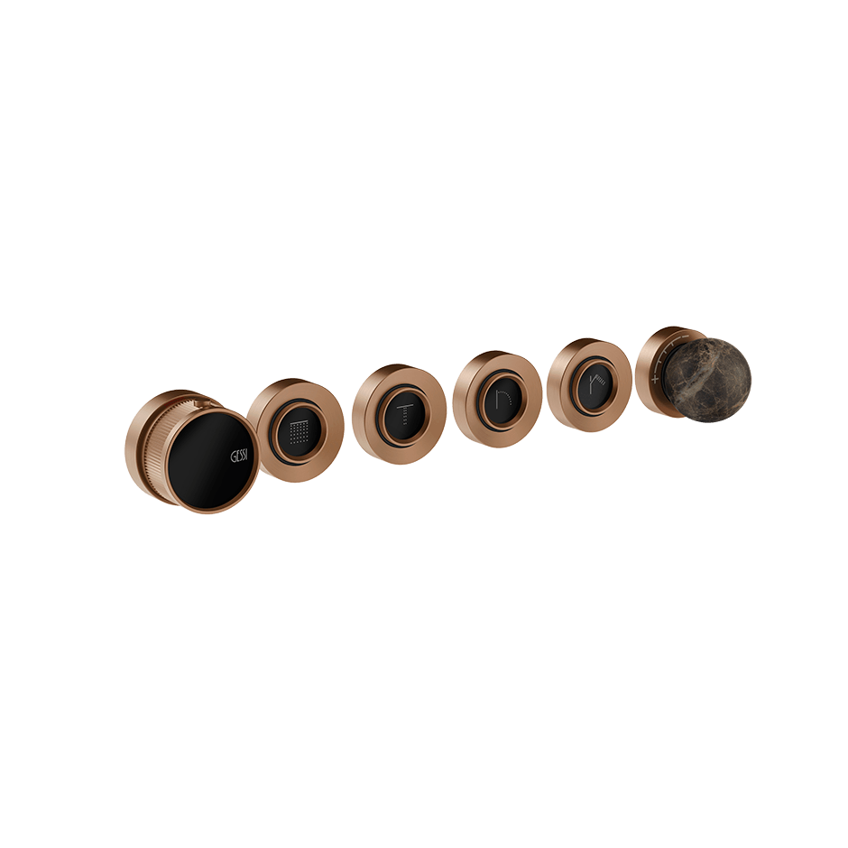 Gessi Shower Mixer 74136 in Copper Brushed Pvd