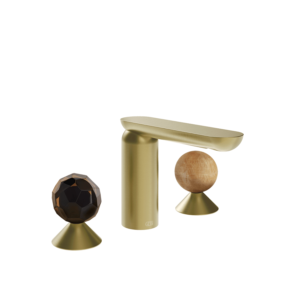 Gessi Washbasin Group 74235 in Brass Brushed Pvd