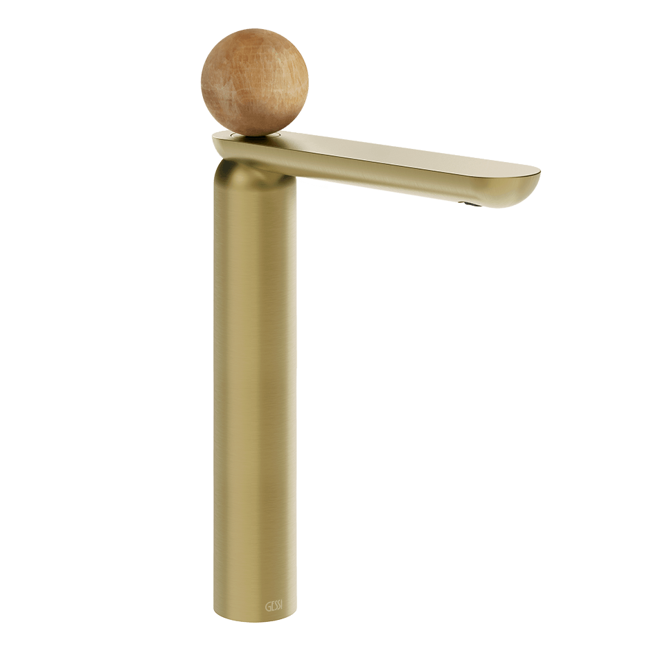 Gessi Washbasin Mixer 74304 in Brass Brushed Pvd