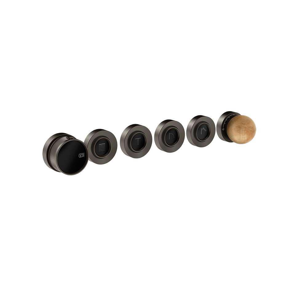 Gessi Shower Mixer 74336 in Black Metal Br. Pvd