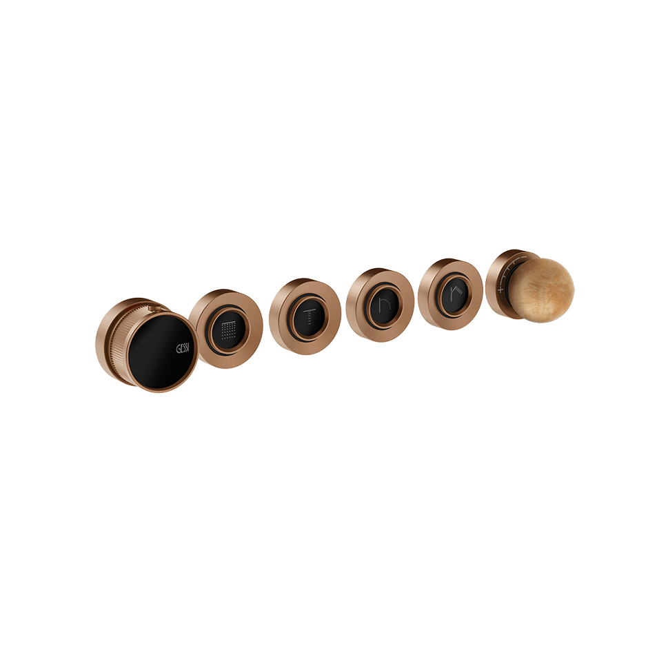 Gessi Shower Mixer 74336 in Copper Brushed Pvd