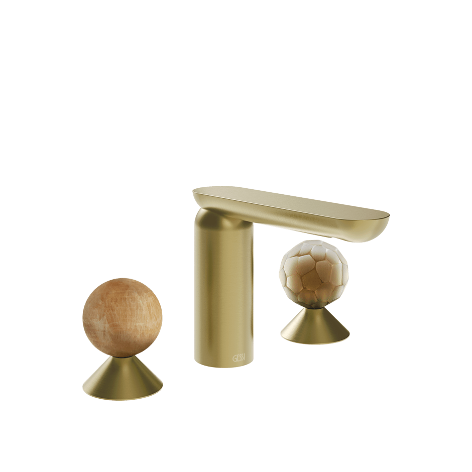 Gessi Washbasin Group 74345 in Brass Brushed Pvd