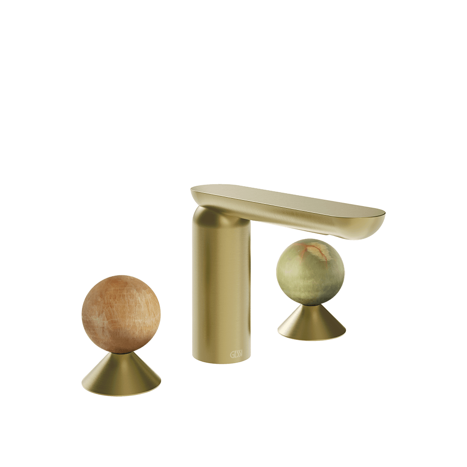 Gessi Washbasin Group 74355 in Brass Brushed Pvd