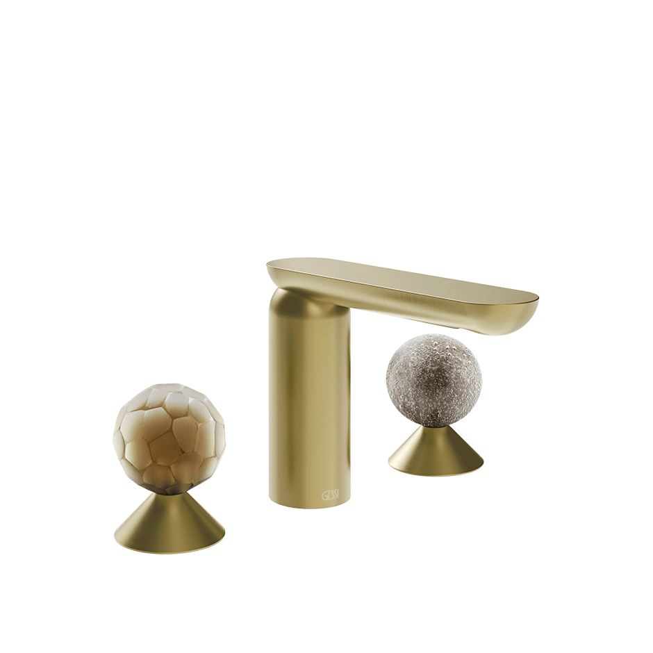 Gessi Washbasin Group 74465 in Brass Brushed Pvd