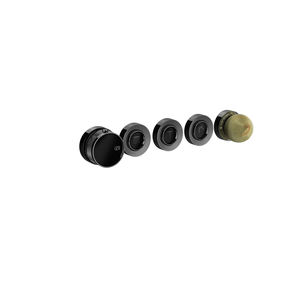 Gessi Shower Mixer 74534 in Black Metal Pvd