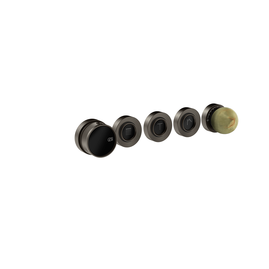 Gessi Shower Mixer 74534 in Black Metal Br. Pvd