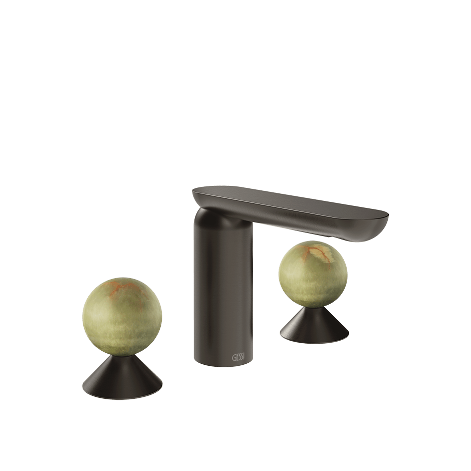 Gessi Washbasin Group 74555 in Black Metal Br. Pvd