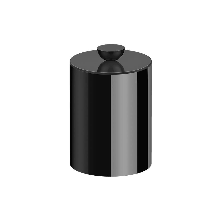 Gessi Waste-Paper Basket 74590 in Black Metal Pvd