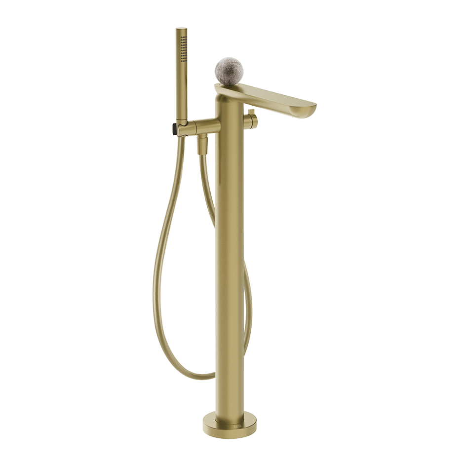 Gessi Bath Mixer 74629 in Brass Brushed Pvd
