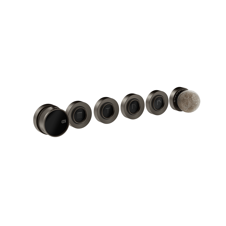 Gessi Shower Mixer 74636 in Black Metal Br. Pvd