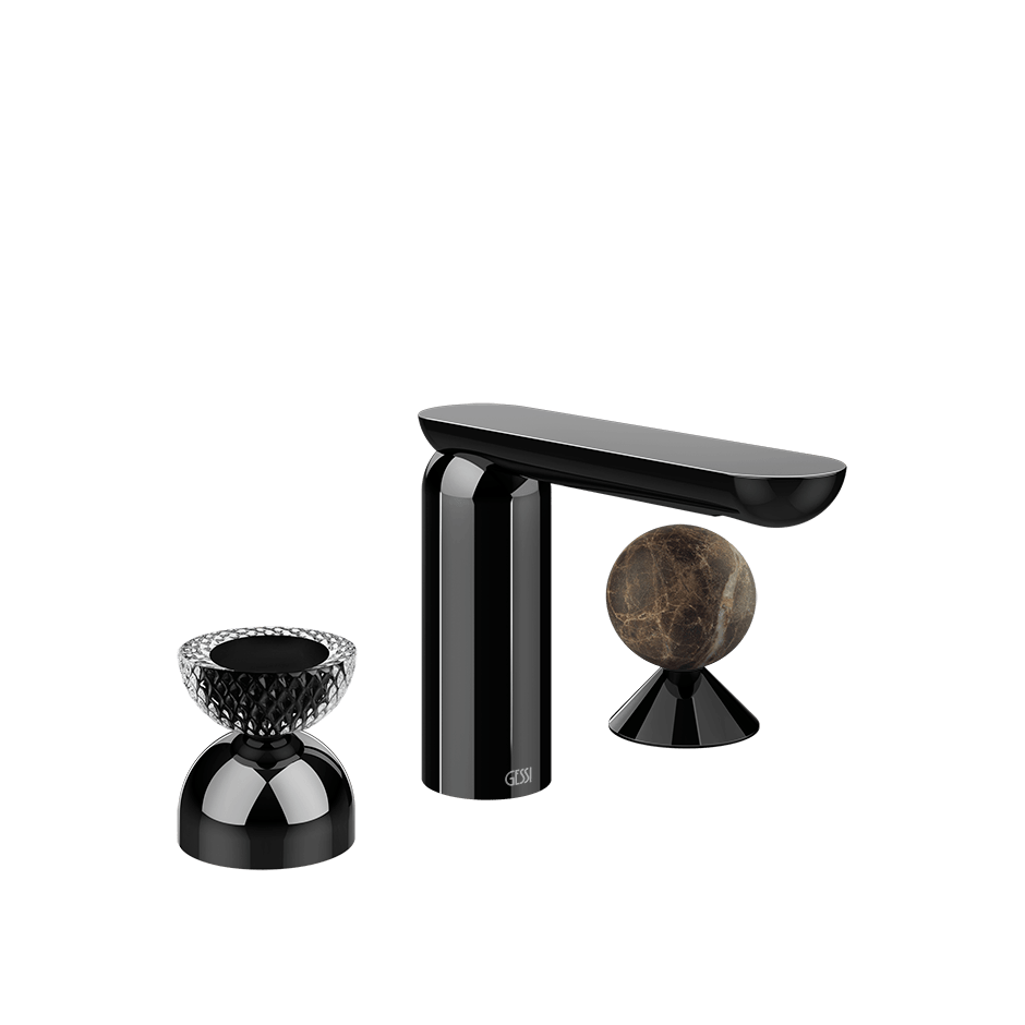Gessi Washbasin Group 74718 in Black Metal Pvd