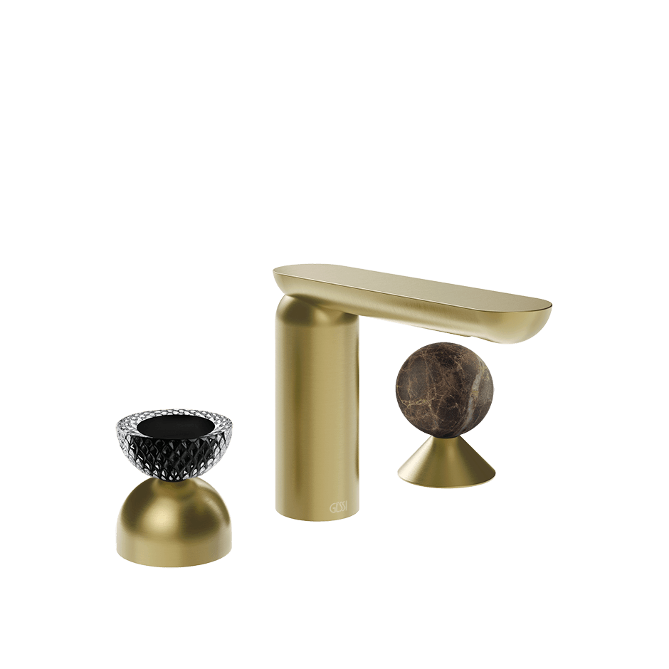 Gessi Washbasin Group 74718 in Brass Brushed Pvd