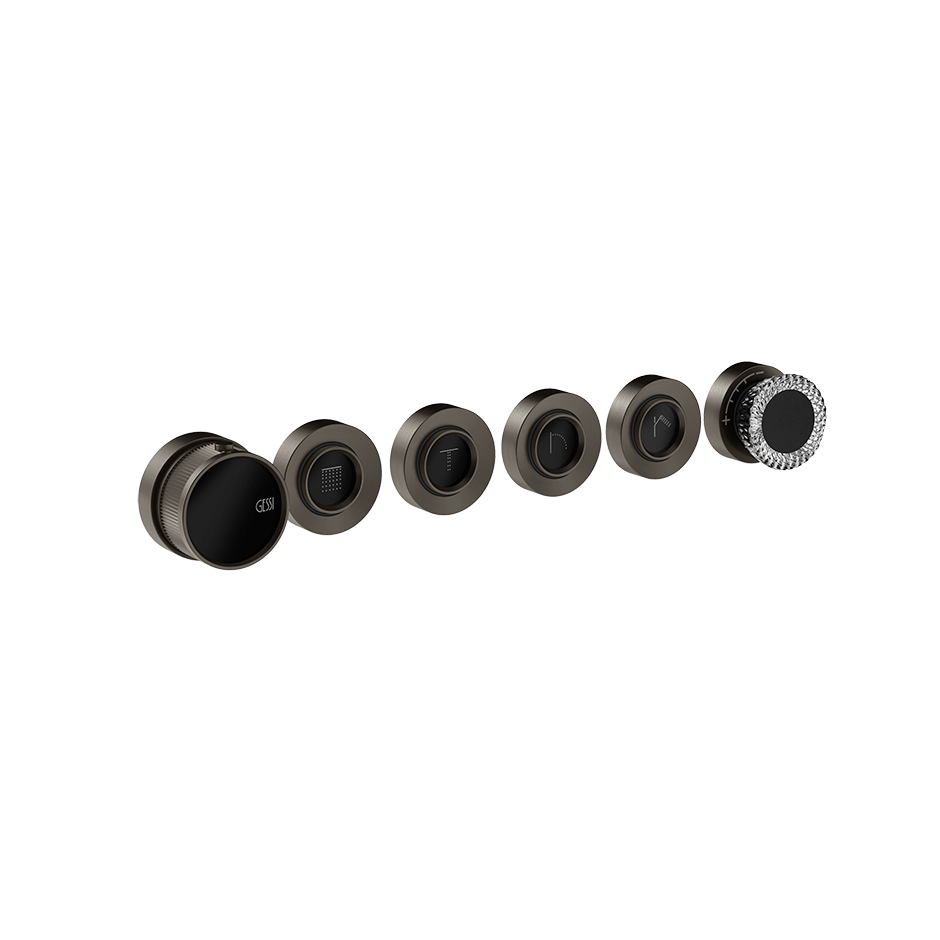 Gessi Shower Mixer 74736 in Black Metal Br. Pvd