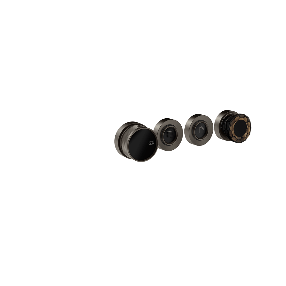 Gessi Shower Mixer 74832 in Black Metal Br. Pvd