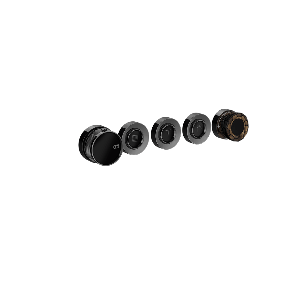 Gessi Shower Mixer 74834 in Black Metal Pvd
