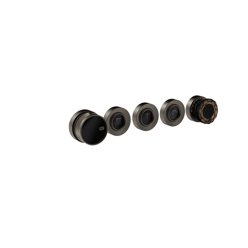 Gessi Shower Mixer 74834 in Black Metal Br. Pvd