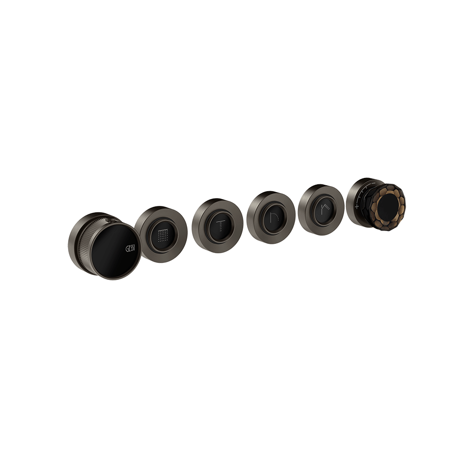 Gessi Shower Mixer 74836 in Black Metal Br. Pvd