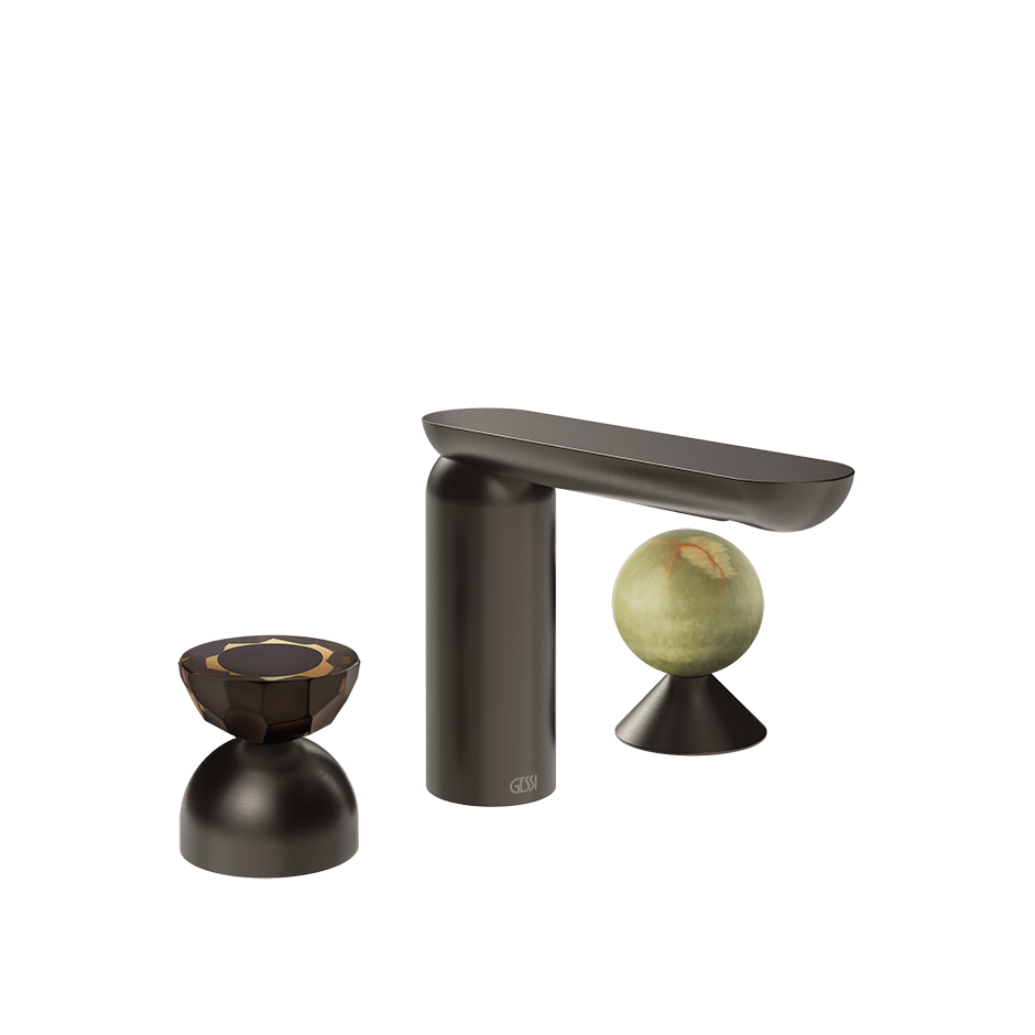 Gessi Washbasin Group 74858 in Black Metal Br. Pvd