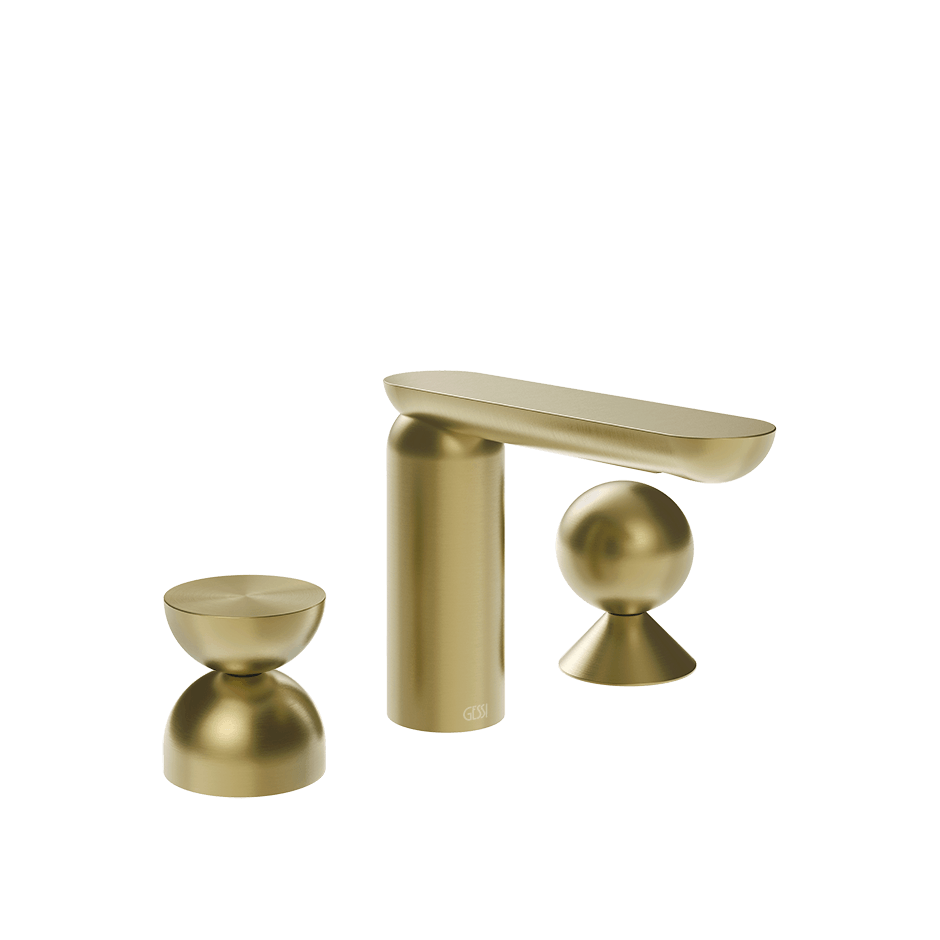 Gessi Washbasin Group 74908 in Brass Brushed Pvd