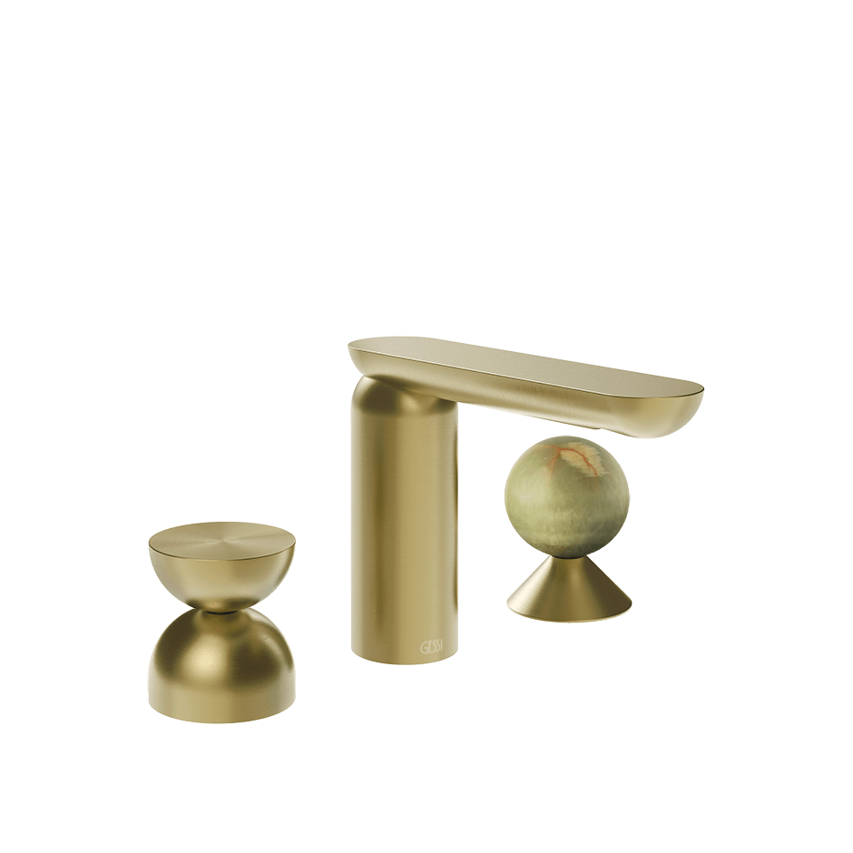 Gessi Washbasin Group 74958 in Brass Brushed Pvd