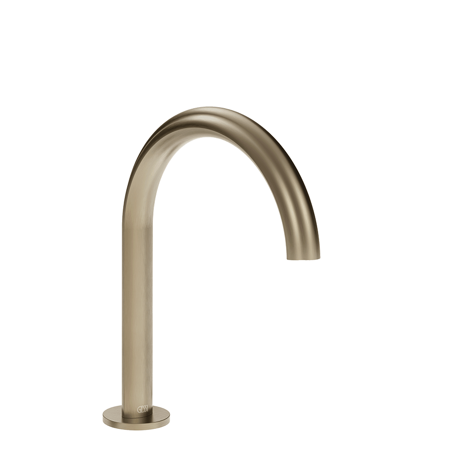 Gessi Basin Spout 76021 in Finox Brushed Nickel