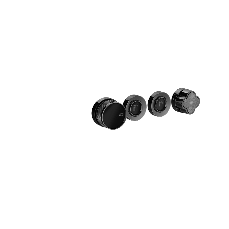 Gessi Shower Mixer 76334 in Black Metal Pvd
