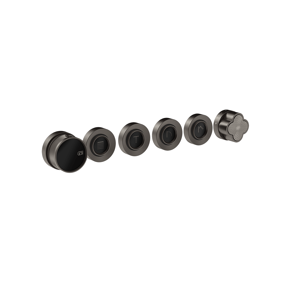 Gessi Shower Mixer 76338 in Black Metal Br. Pvd